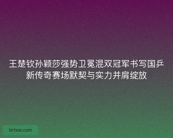 王楚钦孙颖莎强势卫冕混双冠军书写国乒新传奇赛场默契与实力并肩绽放